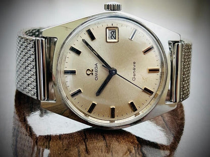 Vintage Omega Geneve Date 136.041 Manual Wind Cal.613 Gents Watch, Swiss 34mm - Grab A Watch Co