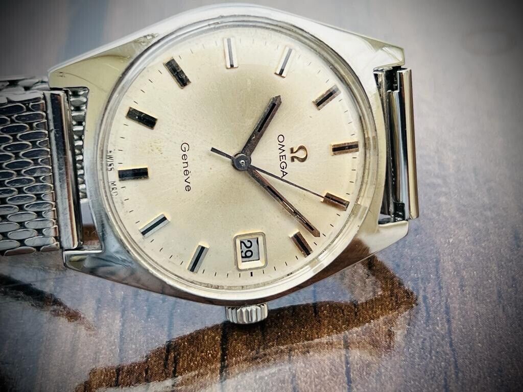 Vintage Omega Geneve Date 136.041 Manual Wind Cal.613 Gents Watch, Swiss 34mm - Grab A Watch Co