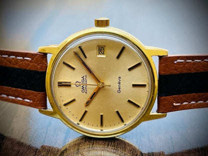 Vintage Omega Geneve Date 166.0163 Automatic Cal.1012 Gents Watch, Swiss 35mm - Grab A Watch Co