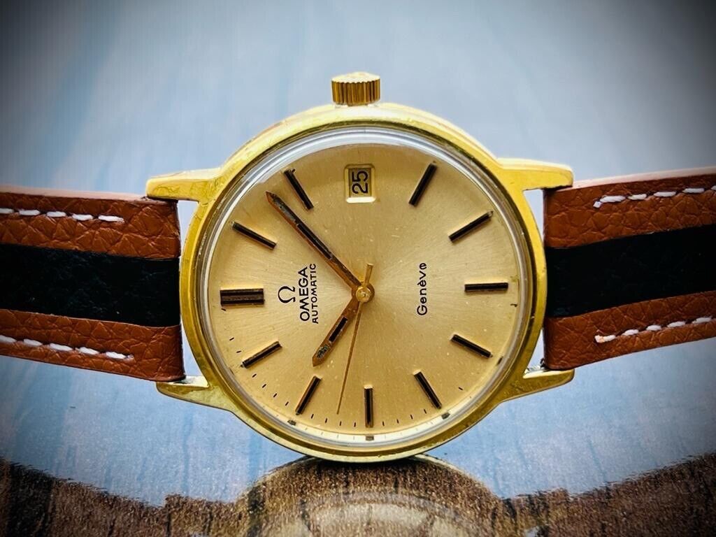 Vintage Omega Geneve Date 166.0163 Automatic Cal.1012 Gents Watch, Swiss 35mm - Grab A Watch Co