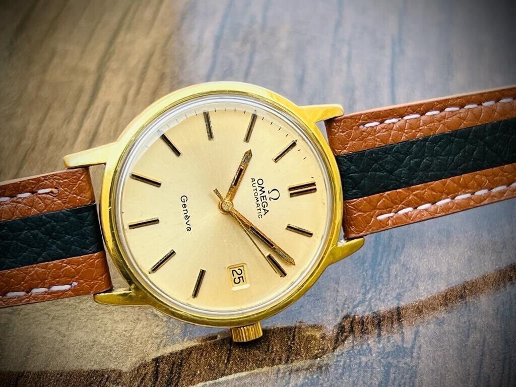 Vintage Omega Geneve Date 166.0163 Automatic Cal.1012 Gents Watch, Swiss 35mm - Grab A Watch Co