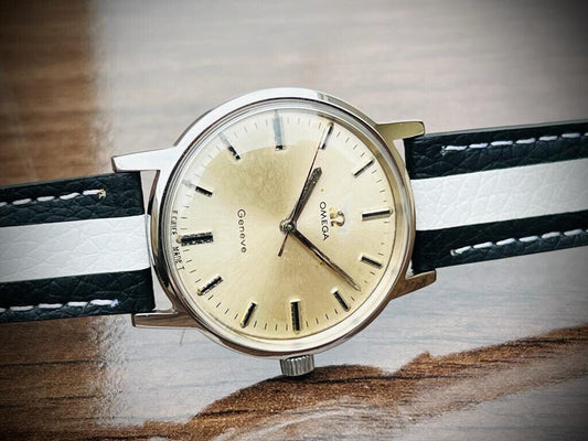 Vintage Omega Geneve Silver Dial, Manual Wind, Cal.601 Gents Watch, 135.070 - Grab A Watch Co