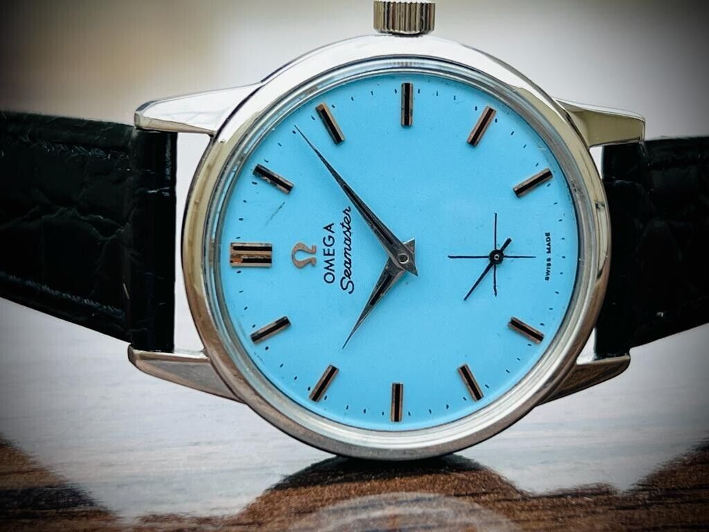 Vintage Omega Seamaster 30 Manual Wind Cal.268 Men's Watch Tiffany Blue Dial - Grab A Watch Co