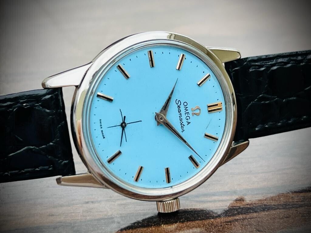 Vintage Omega Seamaster 30 Manual Wind Cal.268 Men's Watch Tiffany Blue Dial - Grab A Watch Co