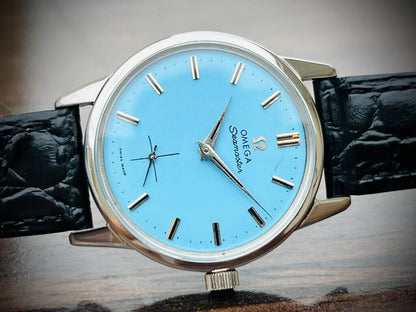 Vintage Omega Seamaster 30 Manual Wind Cal.268 Men's Watch Tiffany Blue Dial - Grab A Watch Co