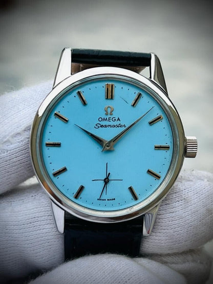 Vintage Omega Seamaster 30 Manual Wind Cal.268 Men's Watch Tiffany Blue Dial - Grab A Watch Co