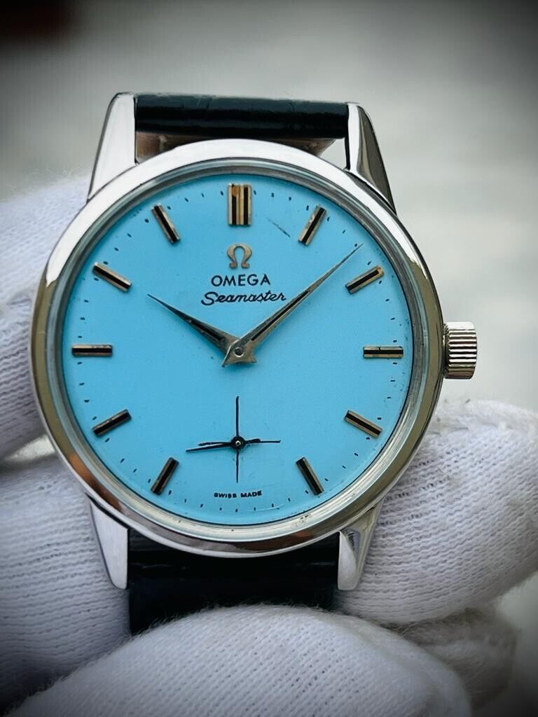 Vintage Omega Seamaster 30 Manual Wind Cal.268 Men's Watch Tiffany Blue Dial - Grab A Watch Co