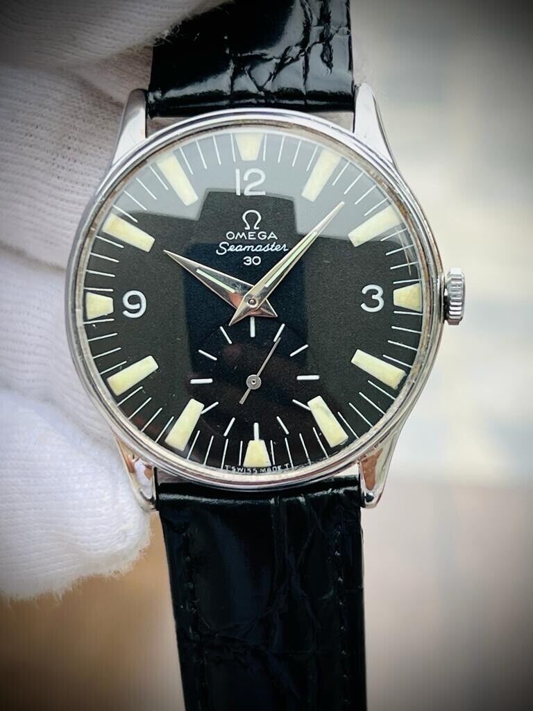 Vintage Omega Seamaster 30 Slim 38mm Manual Wind Sub Second Mens Watch 1960’s - Grab A Watch Co