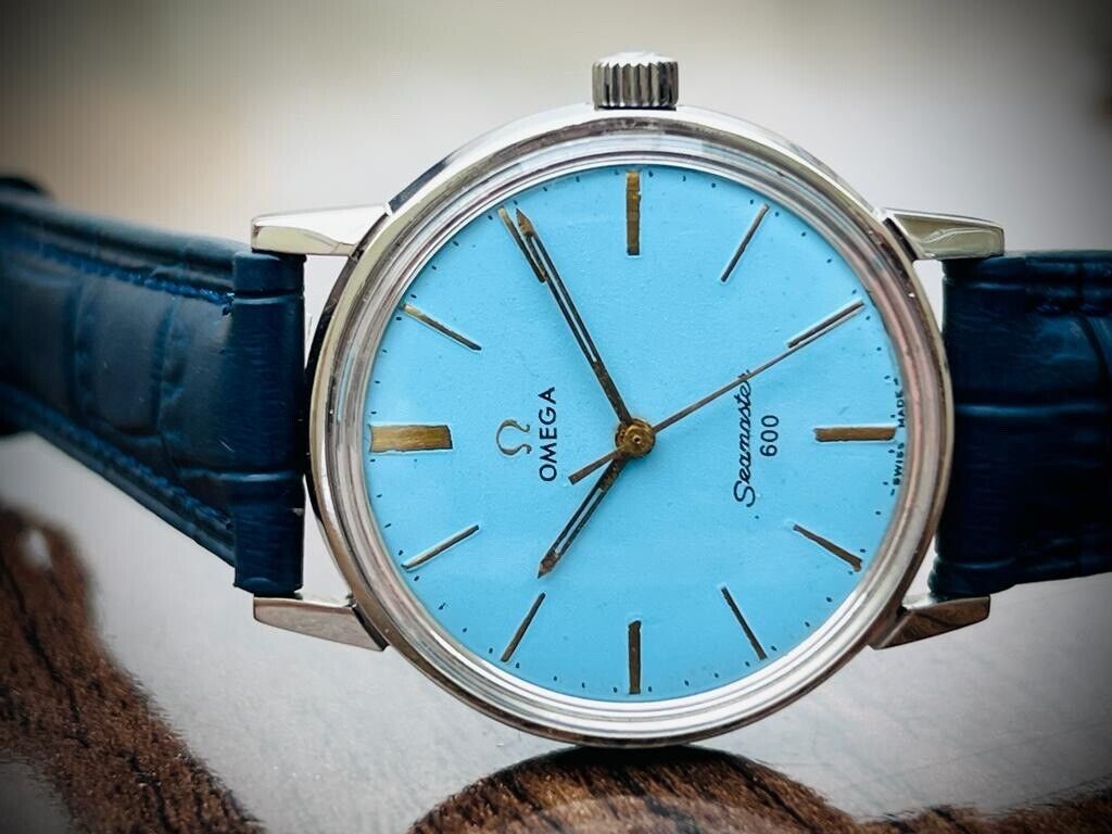 Vintage Omega Seamaster 600 Manual Wind Cal.601 Mens Watch Tiffany Blue Dial - Grab A Watch Co