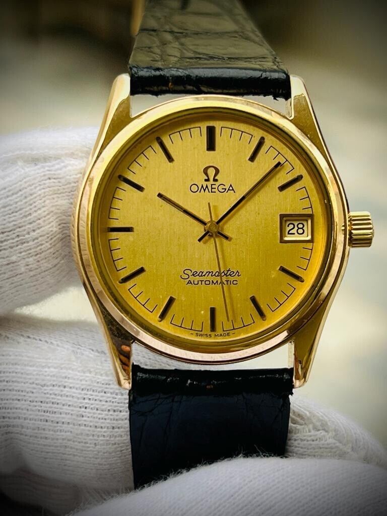 Vintage Omega Seamaster Automatic Mens Watch 34mm, Perfect, Serviced & Tested - Grab A Watch Co