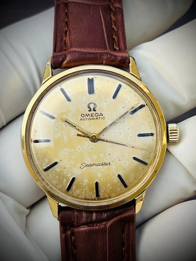 Vintage Omega Seamaster Patina Dial 165.001 Automatic Cal.552 Mens Watch 34mm - Grab A Watch Co