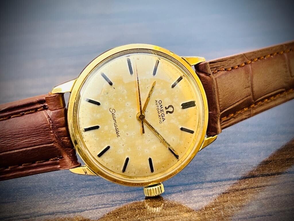 Vintage Omega Seamaster Patina Dial 165.001 Automatic Cal.552 Mens Watch 34mm - Grab A Watch Co