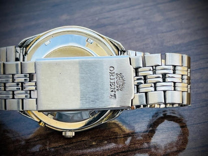Vintage Orient 3 Star 50m Stunning Diamond Dial, Perfect Mens Watch 40mm - Grab A Watch Co