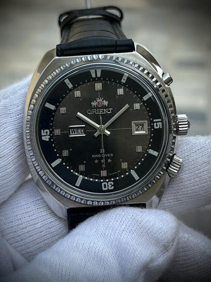 Vintage Orient King Diver Automatic 44mm 70’s Mens Watch, Rare - Grab A Watch Co