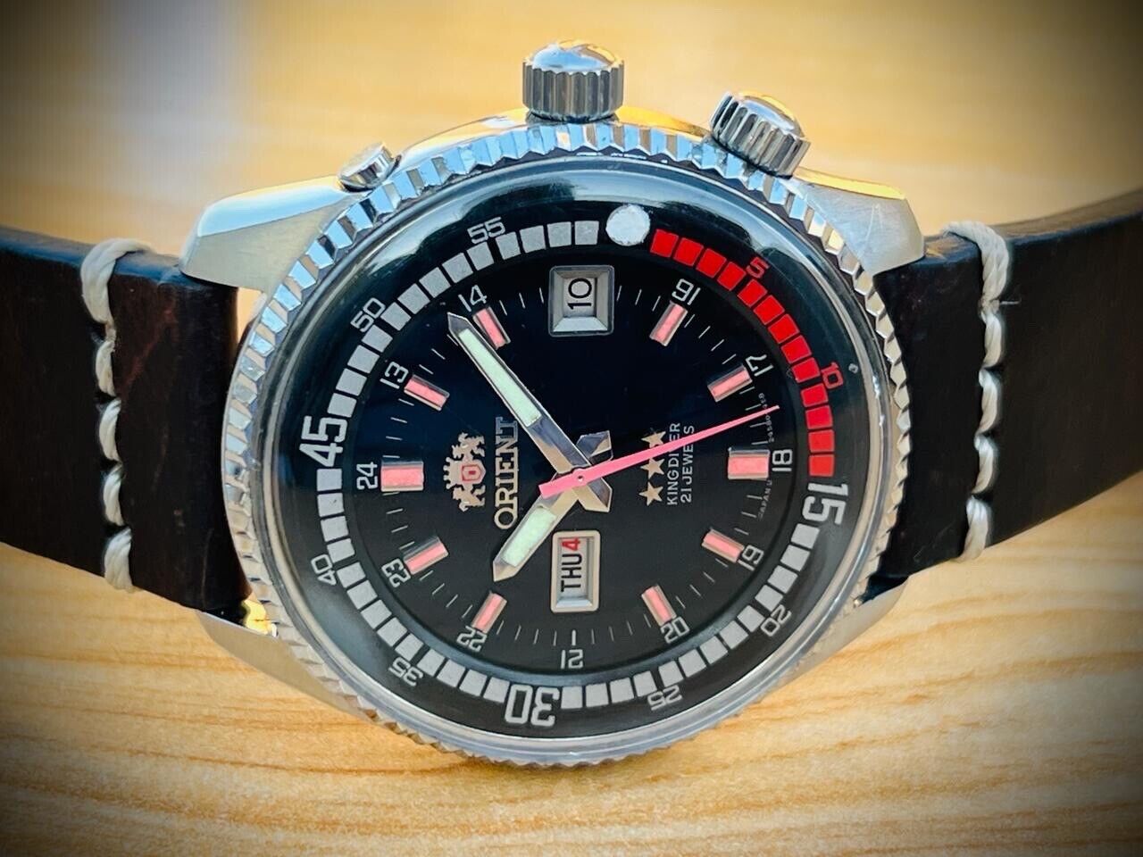 Vintage Orient King Diver Automatic 44mm 70’s Mens Watch, Rare - Grab A Watch Co