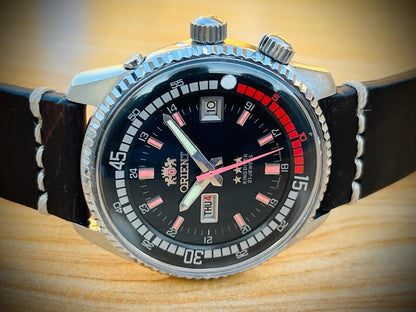 Vintage Orient King Diver Automatic 44mm 70’s Mens Watch, Rare - Grab A Watch Co