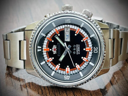 Vintage Orient King Diver Automatic 44mm 70’s Mens Watch, Rare - Grab A Watch Co