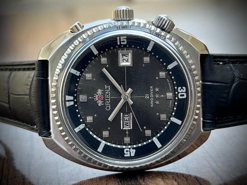 Vintage Orient King Diver Automatic 44mm 70’s Mens Watch, Rare - Grab A Watch Co