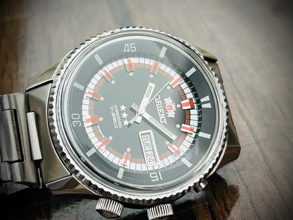 Vintage Orient King Diver Automatic 44mm 70’s Mens Watch, Rare - Grab A Watch Co