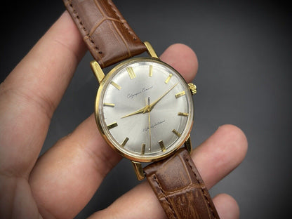 Vintage Orient Olympus Gold 23 Jewels Antishock Manual Wind Gents Watch, 36mm - Grab A Watch Co
