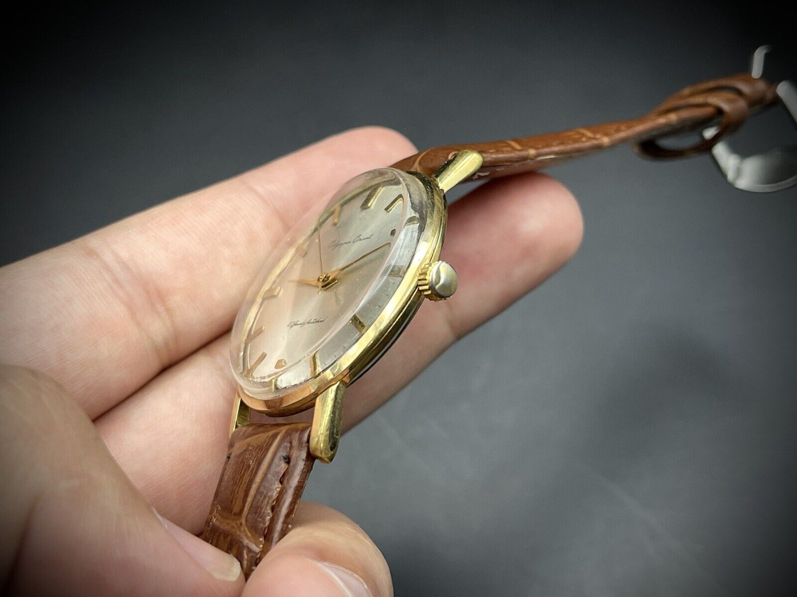 Vintage Orient Olympus Gold 23 Jewels Antishock Manual Wind Gents Watch, 36mm - Grab A Watch Co