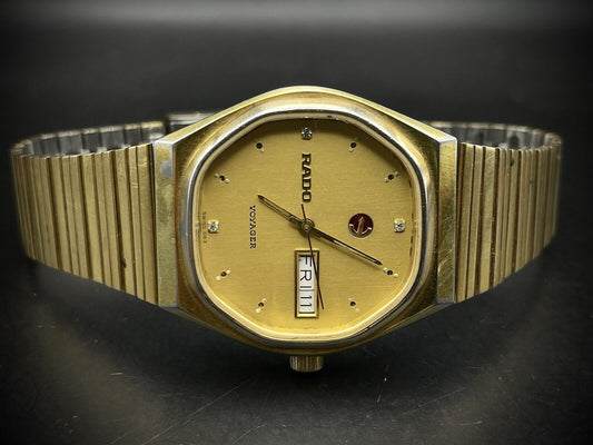 Vintage Rado All Gold Voyager 35mm Automatic Gents Watch, Swiss Made - Grab A Watch Co