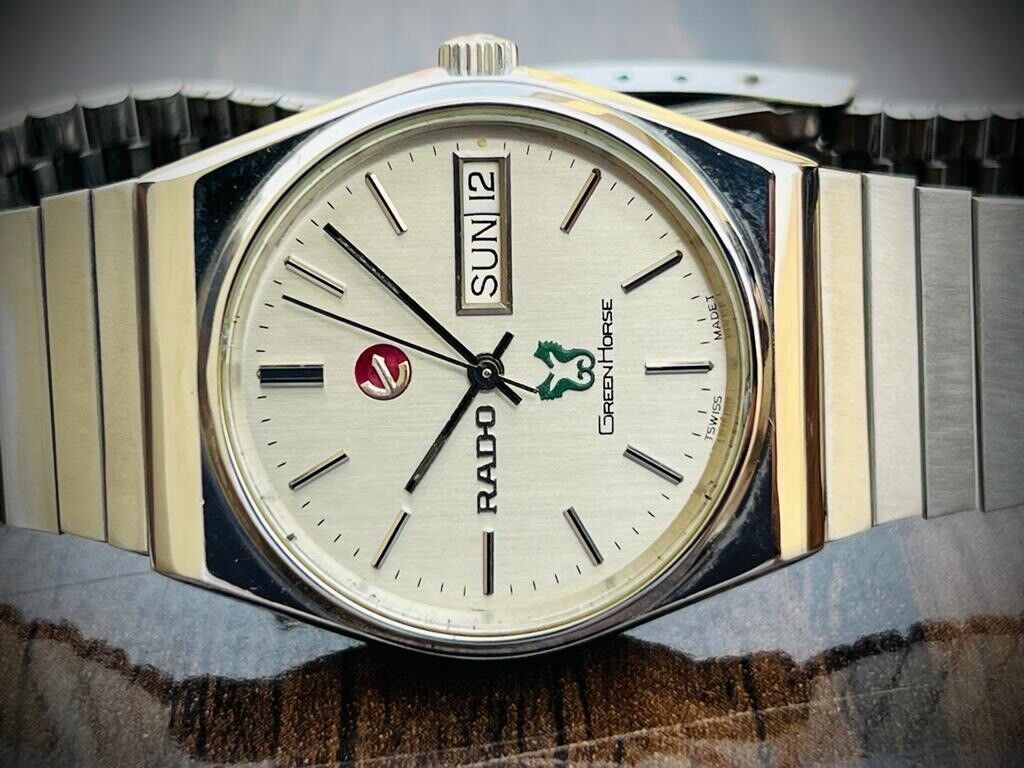 Vintage Rado Green Horse 34mm Automatic Gents Watch, Swiss Made, Perfect - Grab A Watch Co