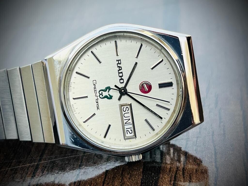 Vintage Rado Green Horse 34mm Automatic Gents Watch, Swiss Made, Perfect - Grab A Watch Co