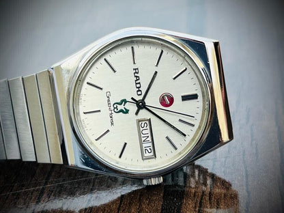 Vintage Rado Green Horse 34mm Automatic Gents Watch, Swiss Made, Perfect - Grab A Watch Co