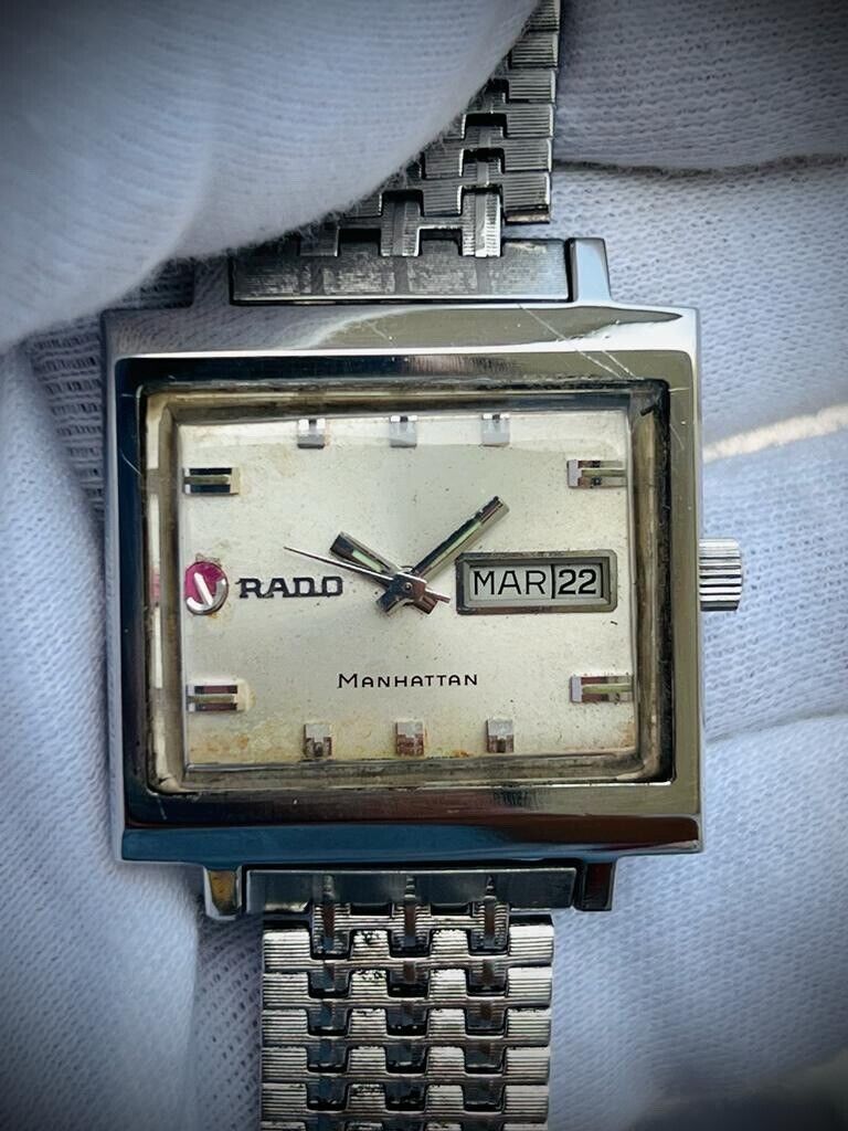 Vintage Rado Manhattan 36mm Automatic Gents Watch, Swiss Made - Grab A Watch Co