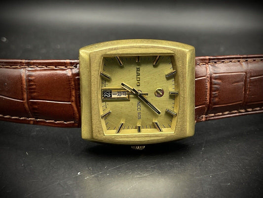Vintage Rado NCC 505 Gold 35mm Automatic Gents Rare Watch, Swiss Made - Grab A Watch Co