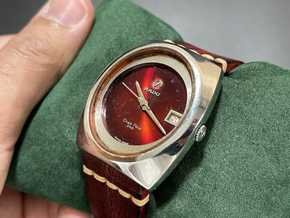 Vintage Rado Over Pole 200 Ruby Red Dial , ETA 2824 Automatic Gents Watch - Grab A Watch Co