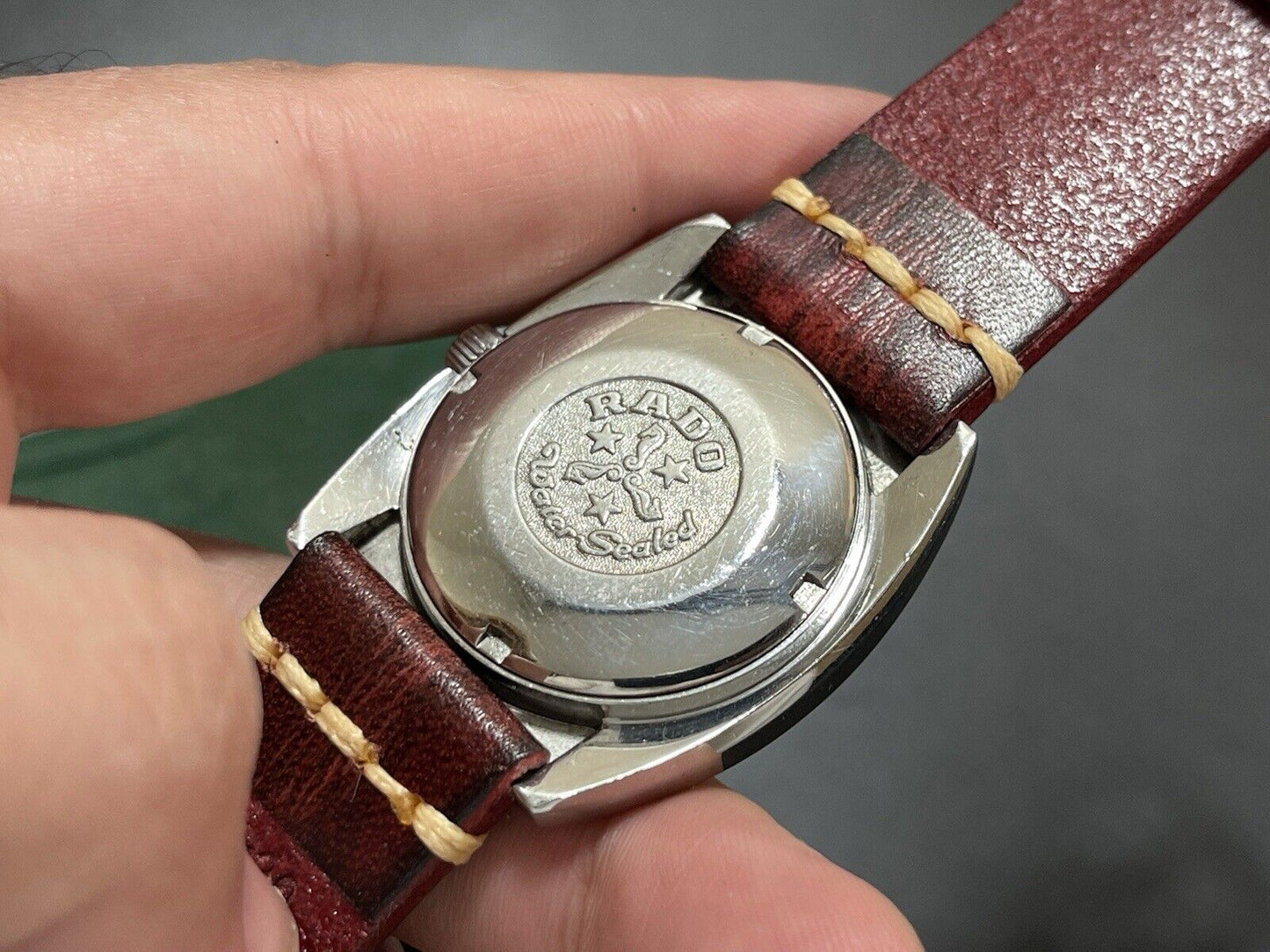 Vintage Rado Over Pole 200 Ruby Red Dial , ETA 2824 Automatic Gents Watch - Grab A Watch Co