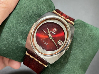 Vintage Rado Over Pole 200 Ruby Red Dial , ETA 2824 Automatic Gents Watch - Grab A Watch Co