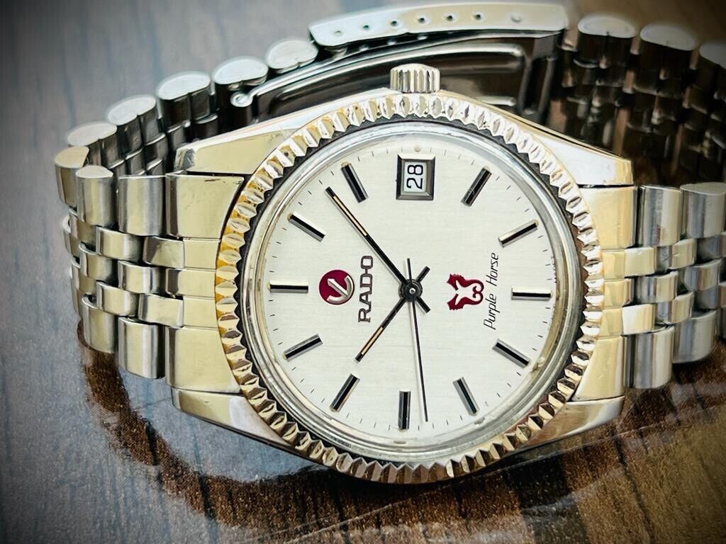 Vintage Rado Purple Horse Datejust Jubilee 37mm Automatic Gents Watch, Swiss - Grab A Watch Co