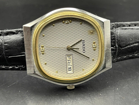 Vintage Rado Quartz Dress Watch, 34mm Gents Watch, Gift, Swiss Made - Grab A Watch Co