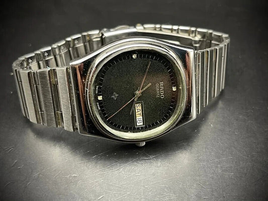 Vintage Rado Quartz Dress Watch, 34mm Gents Watch, Gift, Swiss Made - Grab A Watch Co