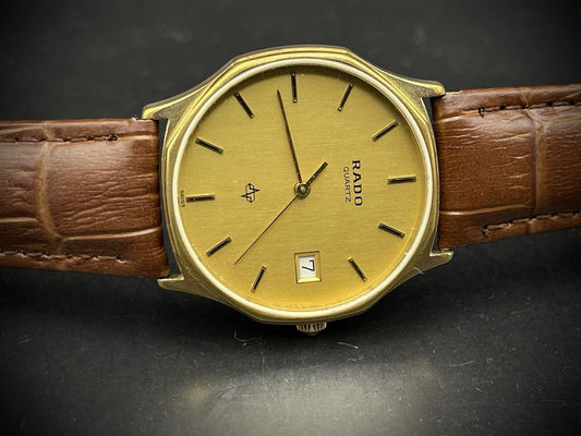 Vintage Rado Quartz Slim Dress Watch, 31mm Gents Watch, Gift, Swiss Made,Perfect - Grab A Watch Co