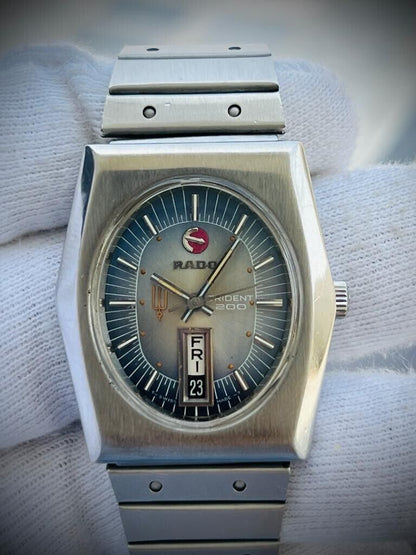 Vintage Rado Trident 200 Automatic Rectangle 33mm Gents Watch, Swiss Made - Grab A Watch Co