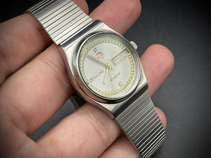 Vintage Rado Voyager Diamond Dial Rare Automatic Gents Watch, 35mm, Swiss Made - Grab A Watch Co