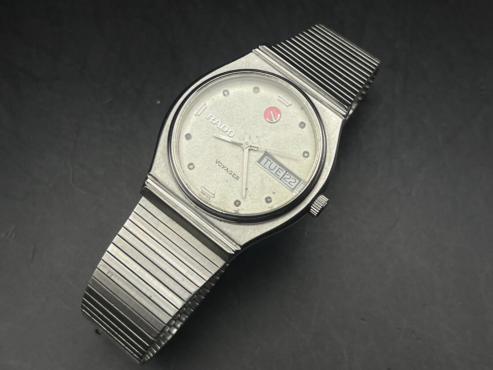 Vintage Rado Voyager Grey Dial Automatic Gents Watch, 35mm, Swiss Made - Grab A Watch Co