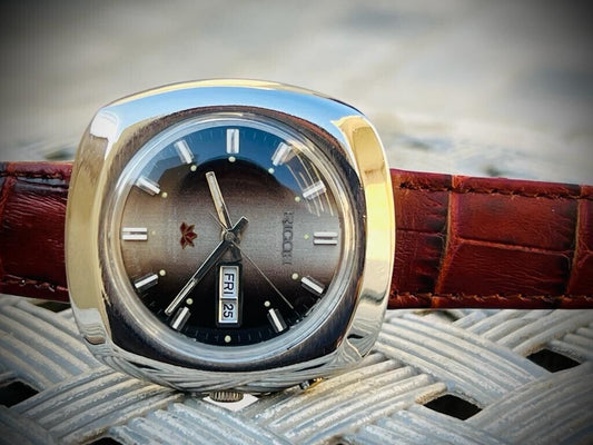 Vintage Ricoh 17 Jewels Rare Dial Automatic Japan Made 40mm - Grab A Watch Co
