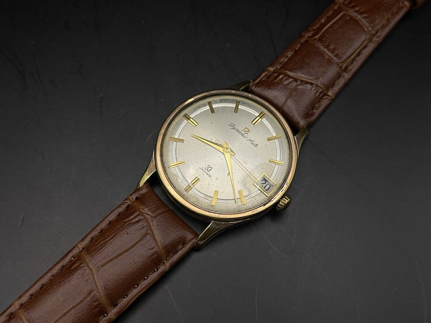 Vintage Ricoh Dynamic 33 Jewels Gold Automatic Gents Watch, 36mm - Grab A Watch Co