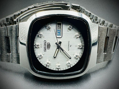 Vintage Seiko 5 Automatic Diamond Dial, 7009-5140, 36mm, Mens Watch, Japan Made - Grab A Watch Co