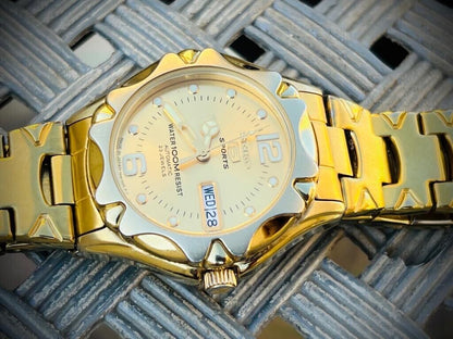 Vintage Seiko 5 Sports 100m 23 Jewels 7S36-00M0 Gents Watch, Japan made 38mm - Grab A Watch Co
