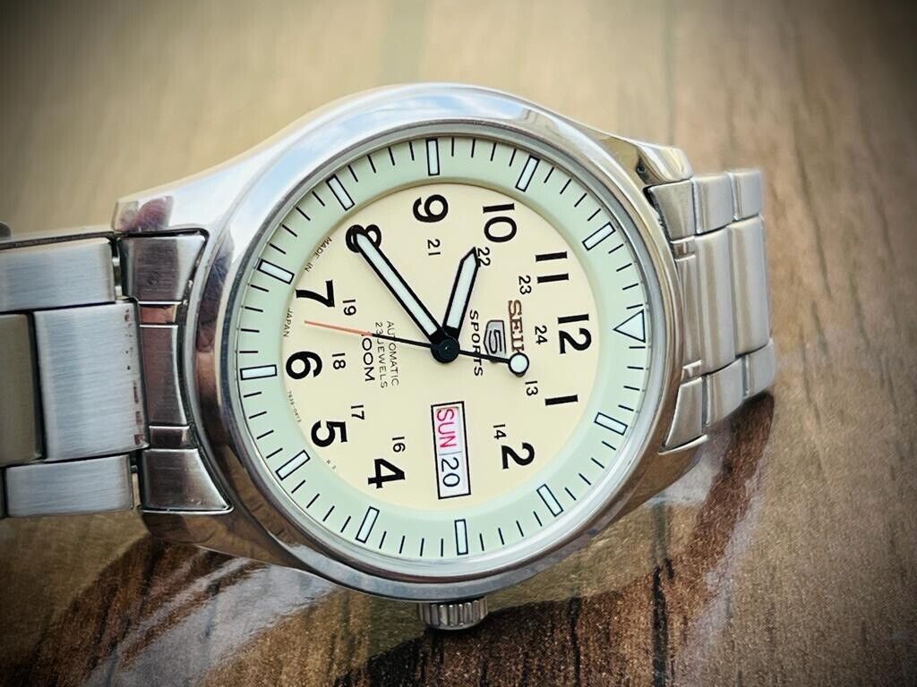 Vintage Seiko 5 Sports 100m Radium Dial 7S36-03E0 Gents Watch, Japan made 42mm - Grab A Watch Co