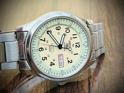 Vintage Seiko 5 Sports 100m Radium Dial 7S36-03E0 Gents Watch, Japan made 42mm - Grab A Watch Co