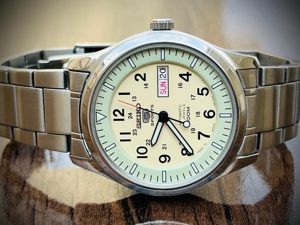 Vintage Seiko 5 Sports 100m Radium Dial 7S36-03E0 Gents Watch, Japan made 42mm - Grab A Watch Co