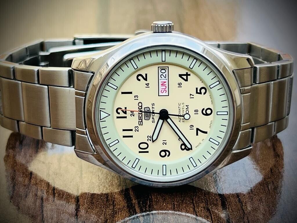 Vintage Seiko 5 Sports 100m Radium Dial 7S36-03E0 Gents Watch, Japan made 42mm - Grab A Watch Co