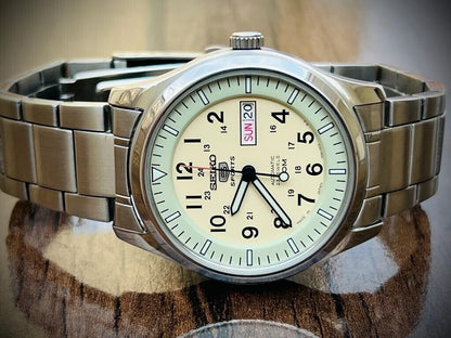 Vintage Seiko 5 Sports 100m Radium Dial 7S36-03E0 Gents Watch, Japan made 42mm - Grab A Watch Co